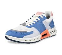 (UK 10.5-11, Federal Blue/White/Burnt Coral) Ecco Mens 2026 Biom C4 Lace Up GTX Spikeless Waterproof Leather Golf Shoes