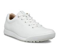 (UK 10.5-11, White) Ecco Mens 2026 Golf Street Retro Hybrid Waterproof Leather Spikeless Golf Shoes