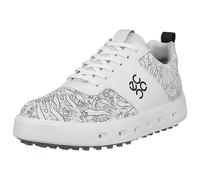 (UK 10.5-11, White) Ecco Mens Street 720 Hybrid Leather Waterproof Spikeless Golf Shoes