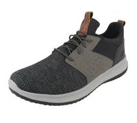 (UK 10, Black/Gray (Black)) Mens Skechers Stylish Delson Trainers Camben 65474