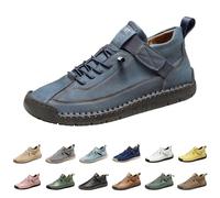 UK 10 Mens Leather Shoes for Men Unisex Loafers Wide Fit Ankle Chukka Boots Slip on Lightweight Boat Black Brown Khaki Blue Green Pink Driving Shoes Footwear Gift #01_Blue