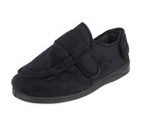 Padders Wrap Wide Fitting Mens Memory Foam Slippers (10, Blue Navy, numeric_10)