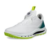 (UK 12-12.5, White/Baygreen) Ecco Mens 2026 Biom C5 BOA GTX Spikeless Waterproof Leather Golf Shoes