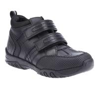 (UK 12.5, Black) Hush Puppies JEZZA Boys Leather School Boots Black