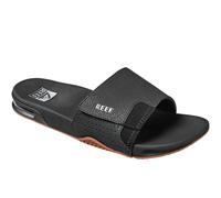 (UK 12, Black/Silver) Reef Mens Fanning Summer Beach Sandals Slides Flip Flops Sliders