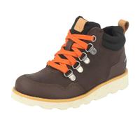 (UK 12 Child, Dark Brown (Brown)) Boys Clarks Casual Ankle Boots Dexy Hi Gtx - G Fit