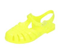 (UK 12 Child, Lemon (Yellow)) Girls Spot On Closed Toe Jelly Sandals