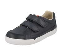 (UK 12 Child, Navy (Blue)) Boys Clarks Casual Hook And Loop Fastening Shoes Emery Walk K - G Fit