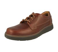 (UK 13, Dark Tan (Brown)) Mens Clarks Lace Up Formal Shoes Un Abode Ease - H Fit
