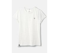 (UK 14, Cloud Pale Blue Stripe) Seashore Womens T-Shirt