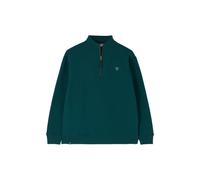 (UK 14, Pine) LightHouse Women's Coral Cotton Rich Jersey Sweatshirt - Ladies Warm Funnel Neck Half Zip Top