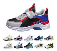 UK 2.5 Boys Trainers Kids Running Shoes Child Sneaker Breathable Tennis Running Shoes Athletic Sport Walking Sneakers Child Trainers Little Kid Big Kid 003_Red