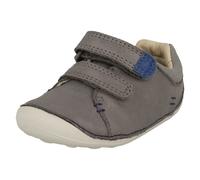 (UK 2.5 Infant, Grey) Boys Clarks First Shoes Tiny Toby - H Fit