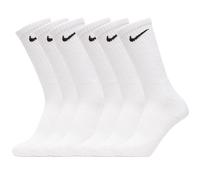 (UK 2-5, White (6PK)) Nike Mens Sport Socks Cotton Rich Designer Soft Crew Sock