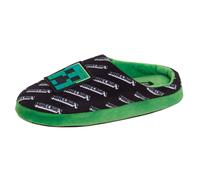 (UK 2) Boys Minecraft Slippers Kids Creeper Gaming Open Back Mules Slip On House Shoes