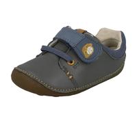 (UK 2 Infant, Grey) Boys Clarks First Shoes Tiny Sid - H Fit