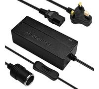 UK 240V to 12V 10A 120W Power Supply Adapter, Car Cigarette Lighter Socket Converter for Air Compressor, Cool Box, Tyre Inflator & 12V Devices