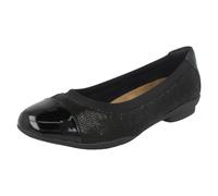 (UK 3.5, Black) Ladies Clarks Ballerina Flats Neenah Garden - E Fit