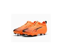 PUMA Ultra 6 Match FG/AG JR Soccer Shoe, Heat FIRE Black-Glowing RED, 3.5 UK