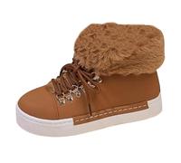 UK 3.5 Snow Boots Womens UK,Comfy Thermal Bootie 2025 Cold Weather Boot Shoes Women Warm Lining Ankle Booties Winter Sneaker Classic Faux Fur Lined Winter Boots A1_Brown