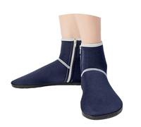 UK 3 Adults Zipped Wetsuit Boots,Aqua Boots for Men and Women with None-Slip Sole Skin Water Shoes Socks for Swim Yoga Beach Running Snorkeling Swimming Surf Dark Blue