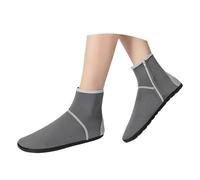 UK 3 Adults Zipped Wetsuit Boots,Aqua Boots for Men and Women with None-Slip Sole Skin Water Shoes Socks for Swim Yoga Beach Running Snorkeling Swimming Surf Grey