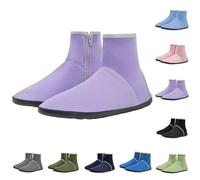 UK 3 Adults Zipped Wetsuit Boots,Aqua Boots for Men and Women with None-Slip Sole Skin Water Shoes Socks for Swim Yoga Beach Running Snorkeling Swimming Surf Purple