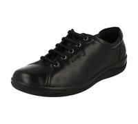 (UK 3, Black) Ladies Padders Lace Up Everyday Flats Galaxy 2 - E Fit