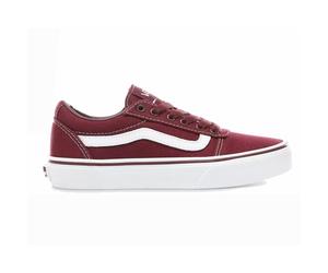 (UK 3 / EU 35) Vans Ward VN0A38J98J71 Canvas Lace Up Trainers Port Royale