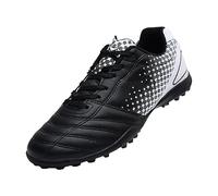 UK 3 Unisex Kid's Football Boots Shoes Boys and Girls Cleats Soccer Shoes Astro Turf Trainers Spikes Junior Sports Profession Competition Teenager Indoor Outdoor Athletic Sneakers #A1_Black