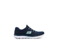 Skechers Womens Summits Artistry Chic Sneaker, Navy Light Blue, 3 UK