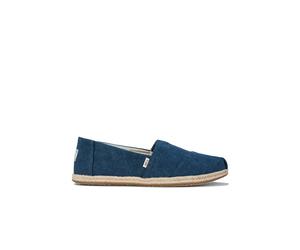 (UK 3) Women's Toms Washed Canvas Espadrille Pumps in Blue