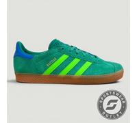 UK 4.5 - adidas Originals Gazelle Suede Trainers - Green/Blue/Gum (JP7127)