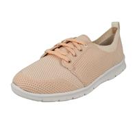 (UK 4.5, Light Pink (Pink)) Ladies Clarks Casual Lace Up Trainers Step Allena Sun - E Fit