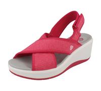 (UK 4.5, Rose (Pink)) Ladies Clarks Cloudsteppers Wedge Slingback Sandals Step Cali Cove - D Fit