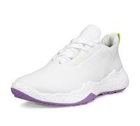 (UK 4.5, White/Lavender Mist) Ecco Womens BIOM H5 Lace Spikeless Waterproof Leather Modern Golf Shoes