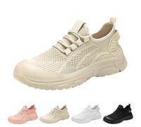 UK 4.5 Womens Fitness Trainers Walking Shoes Comfortable Work Shoe Lightweight Breathable Sneakers 001_Clearance Beige