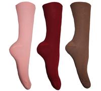 (UK 4-7, Black/Navy/Grey) Healthy Centres Womens/Ladies Easy-slide 100% Cotton Socks (3 Pairs)