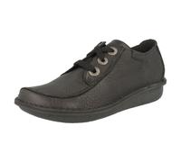 Clarks Funny Dream Black Womens lacing shoes 0663-94D in a Plain Leather in Size 4