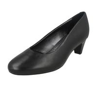 (UK 4, Black) Ladies Padders Court Shoe Jane - 2E Fit