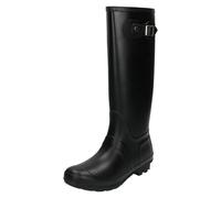 (UK 4, Black) Ladies Spot On Wellington Boots