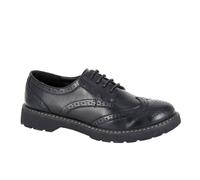 Boulevard Women's Platform Brogue Shoes Black 4 UK