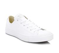 (UK 4) Converse All Star Unisex White Monochrome OX Leather Trainers