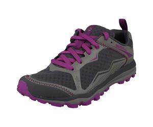(UK 4, Grey/Purple (Grey)) Ladies Merrell Lace Up Trainers All Out Crush Light