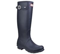 (UK 4) Hunter Original Womens Tall Navy Rubber Wellington Boots