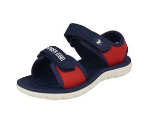 (UK 4 Infant, Red) Boys Clarks Marvel Detailed Sandals Surfing Web - G Fit
