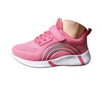 UK 4 Kids Running Shoes Boys Girls Trainers Unisex Child Sneaker Breathable Lightweight Tennis Running Shoes Athletic Sport Walking Sneakers Trainers Little Kid Big Kid Watermelon Red
