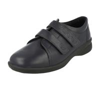 (UK 4, Navy) Ladies Padders Dual Fitting Flat Shoes Revive 2