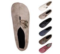 UK 4 Retro Loafers for WOMEN Fashion Round toe Boat Shoes Button Faux Leather Vamp Medieval Renaissance Comfortable Pirate Flat Shoes for Halloween Cosplay Footwear Gift 002_Khaki