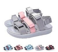UK 4 Womens Comfortable Hiking Walking Sandal with Triple Adjustable Hook and Loop Strap Comfort Sport Walking Sandals Summer Beach Outdoor Shoes Diabetic Friendly Sandals Grey Footwear New
